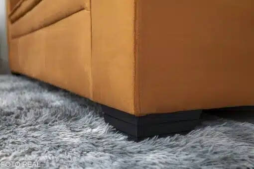 Sofá 3 e 2 lugares França com Puff Veludo Terracota A62 Larg. 1.86m - Imagem 7