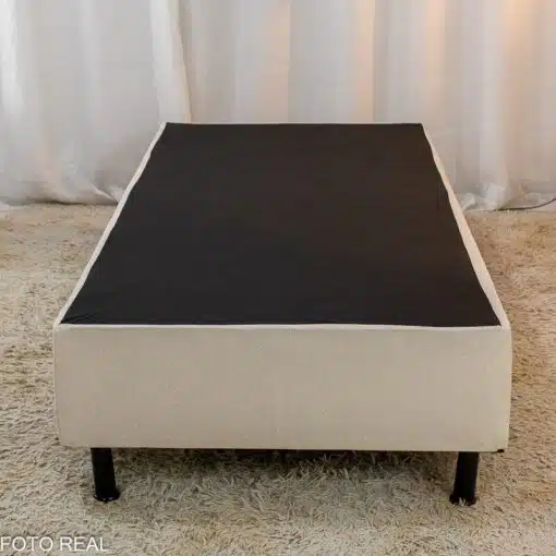 Box Solteiro Sued Bege 88x188x37 - Nosso Sonho - Imagem 2