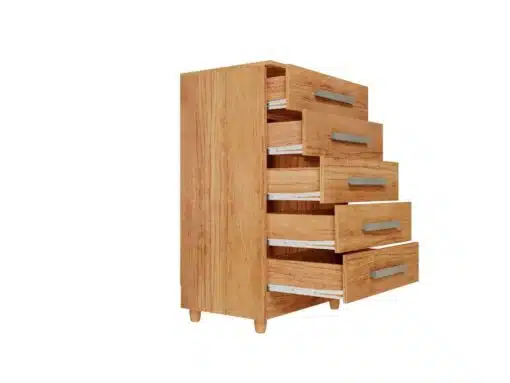 Cômoda Paola 5 gavetas – Cedro - Imagem 3
