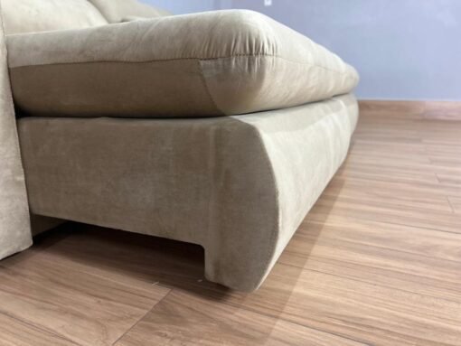 Sofá Cama Retrátil Reclinável Amaranto 2.30m Mod.100 - Capuccino Veludo - Imagem 6