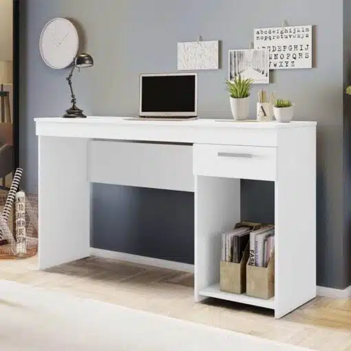 Mesa Office NT 2070 Branco 1 Gaveta Larg. 1.08m - Notável