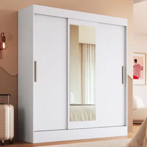 Guarda-Roupa 3 Portas Londres 69000 1,80 m Branco - DORIPEL