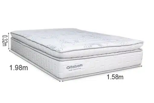 Colchão Queen New Freedom 158x198x32 Molas Ensacadas Pocket Espuma Viscoelástica D33 - Ortobom - Imagem 4