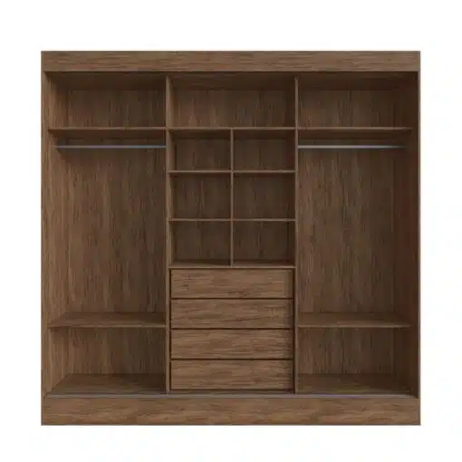 Guarda-Roupa 3 Portas Michigan 89333 2,30 m Castanho/Nude – DORIPEL - Imagem 4
