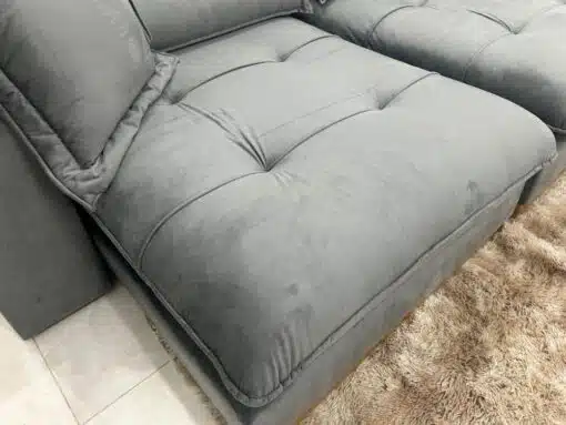 Sofá Retrátil e Reclinável Kioto 2.30m - Cinza Veludo - Imagem 8