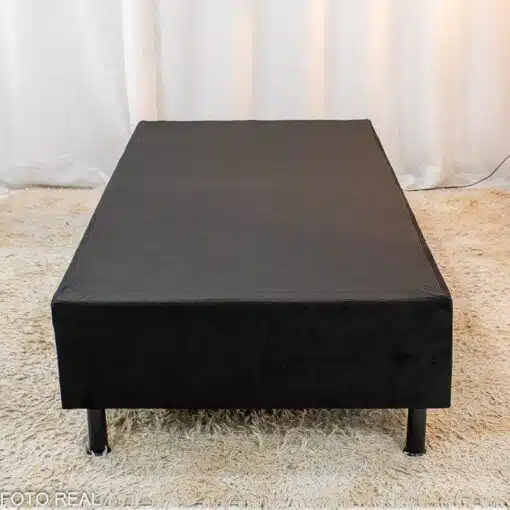 Box Solt. Sued Preto Nosso Sonho + Colchão Solt. Santé 100% Espuma D33 88x188x51 Nosso Sonho - Imagem 5