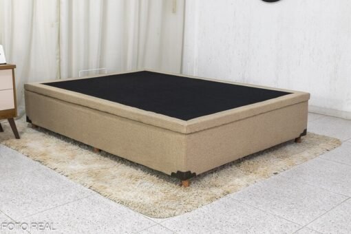 Base Box Baú Casal Prime 138x188x43 Linho Bege SE Movelaria - Imagem 2