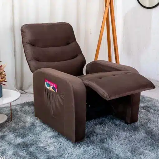 Poltrona Reclinável Punto Veludo Marrom 426 - Imagem 2