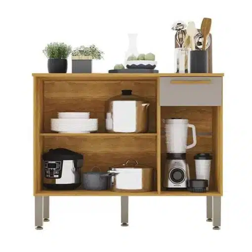 Balcão Cozinha Madri Cinamomo/Off Larg. 1.05m - Sallêto - Imagem 2