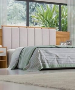 Cabeceira Iris Casal - Cinamomo Ripado/Off White