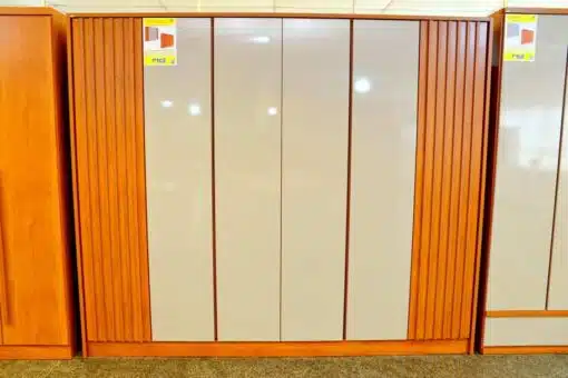 Guarda-Roupa 6 Portas Barcelona/Montserrat Ripado 2,75 m Cinamono/Off White - TCIL - Imagem 2
