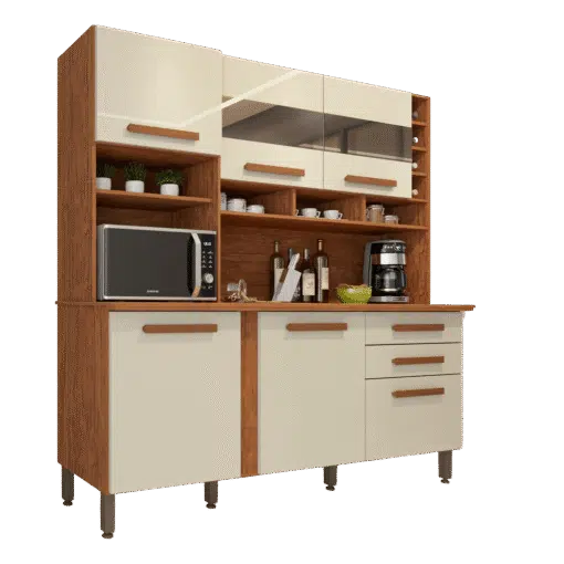 Kit Cozinha Alexia 1,80 Cinamono/Off White – IMOP - Imagem 2
