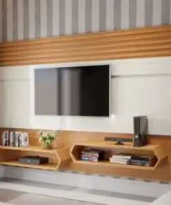 Painel até 65" Mônica PA22 Off White/Freijó – DALLA COSTA