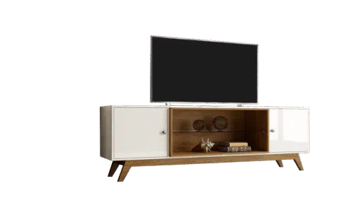 Rack até 60" Thor R418 Off White/Freijó - DALLA COSTA - Imagem 2