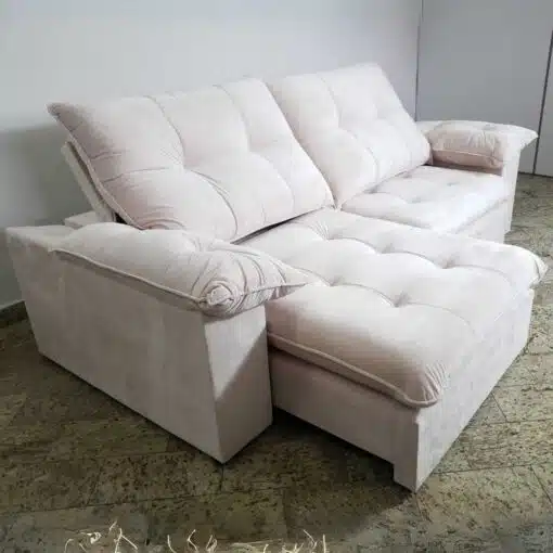 Sofá Retrátil e Reclinável México 2,50 m Bege – LEO DECOR
