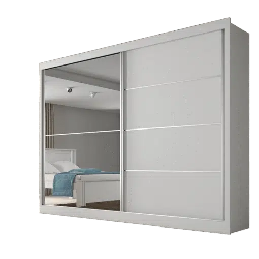 Guarda-Roupa 2 Portas Verona 2,02 m Branco Acetinado - MÓVEIS EUROPA - Imagem 2
