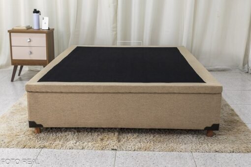 Base Box Baú Casal Prime 138x188x43 Linho Bege SE Movelaria - Imagem 3