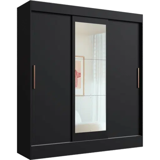 Guarda-Roupa 3 Portas Londres 69000 1,80 m Preto - DORIPEL - Imagem 4