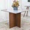 Mesa de Jantar Helo 90×90 Tampo MDF Vidro Off Poliman