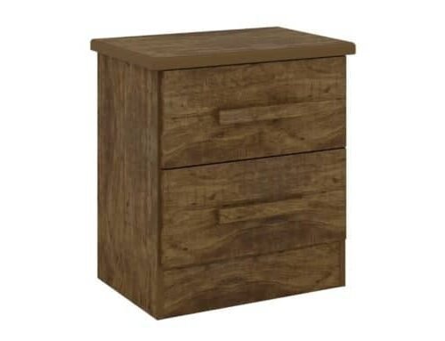 Mesa de cabeceira New Athos 2 gavetas - Ipê