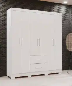 Guarda-Roupa Estrela 6 portas - Branco