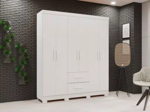 Guarda-Roupa Estrela 6 portas - Branco