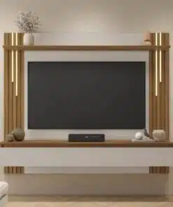 Painel NT 1345 Ripado TV até 65 Polegadas Larg. 1.80m Off/Freijó Notável