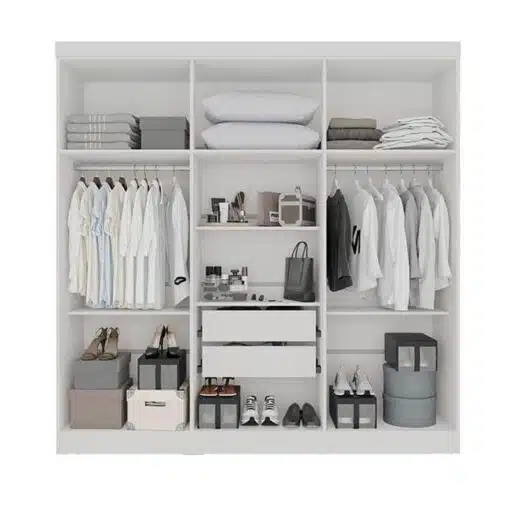 Roupeiro Casal Recife Branco 6 Portas Larg. 1.80m - Sallêto - Imagem 2