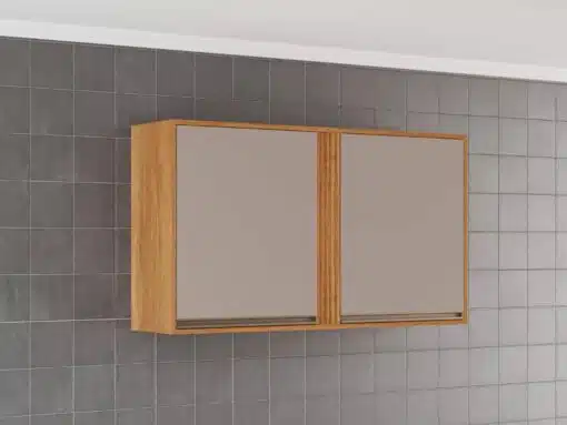 Armário de Cozinha Aéreo Pérola 1,20m - Cinamomo/Off White
