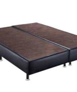 Base Box Silmer Queen Bi Partida Corino Preto - 158x198x26