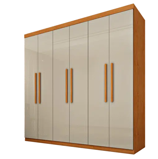 Guarda-Roupa 6 Portas Lagos/Cabo Verde 2,19 m Cinamono/Off White - TCIL - Imagem 4