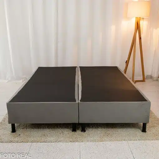 Box Queen Sued Cinza 158x198x37 - Nosso Sonho - Imagem 2