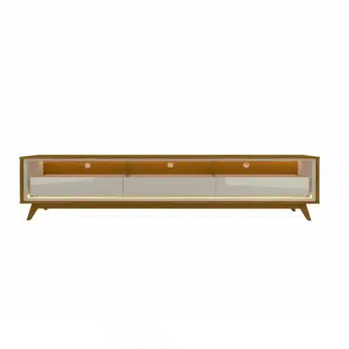 Rack Requinte Naturale/off C/ Led 100% MDF TV até 75 Polegadas Larg. 2.12m - Gelius - Imagem 6