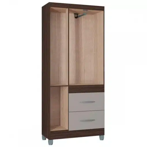Guarda-Roupa 4 Portas Milão 0,91 m Chocolate/Off White - POQUEMA - Imagem 3