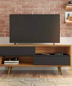 Rack Bancada NT 1180 Freijó/Preto TV até 50 Polegadas Larg.1.35m - Notável