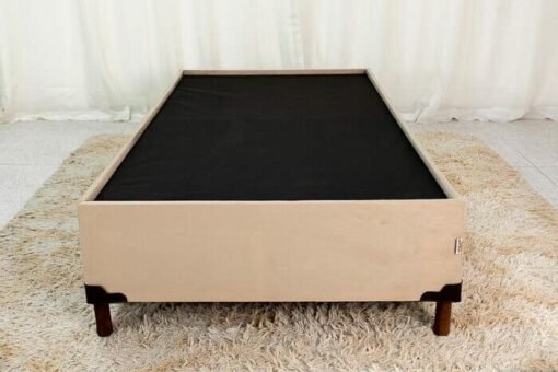 Base Box Solteiro Zeus 92x190x38 Sued Capuccino SE - Imagem 2