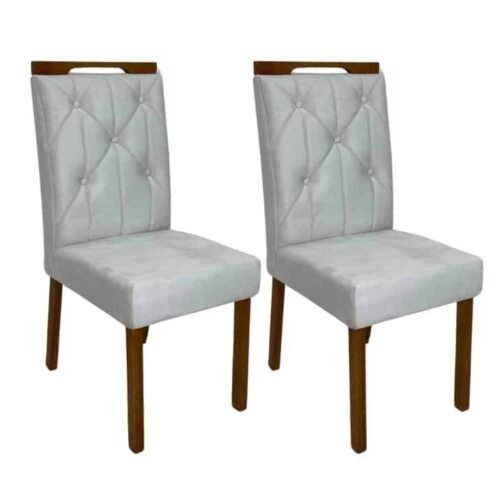 Conjunto Cadeiras Jasmim 2 unidades - Cinamomo/Bege