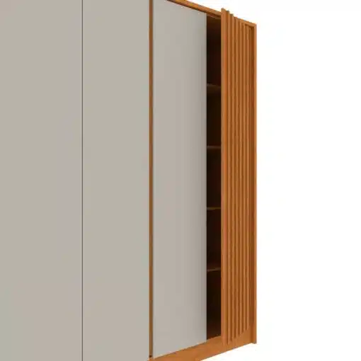 Guarda-Roupa 6 Portas Barcelona/Montserrat Ripado 2,75 m Cinamono/Off White - TCIL - Imagem 7