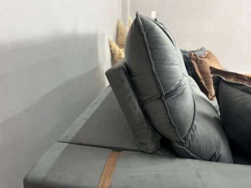 Sofá Retrátil e Reclinável Gran Bello 2.30m - Cinza Veludo - Imagem 5