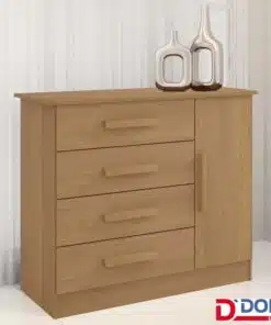 Cômoda Firenze Cinamomo 4 Gavetas e Sapateira Larg. 1.10m - D Doro