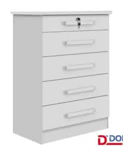 Cômoda Ipanema Branco 5 Gavetas Larg. 0.85m - D Doro