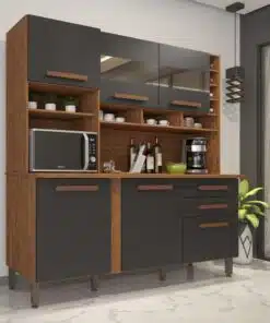 Kit Cozinha Alexia 1,80 Cinamono/Grafite – IMOP