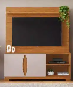Home União Candian Cinamomo/Off Detalhe Ripado TV até 56 Polegadas Larg. 1.36m - JCM