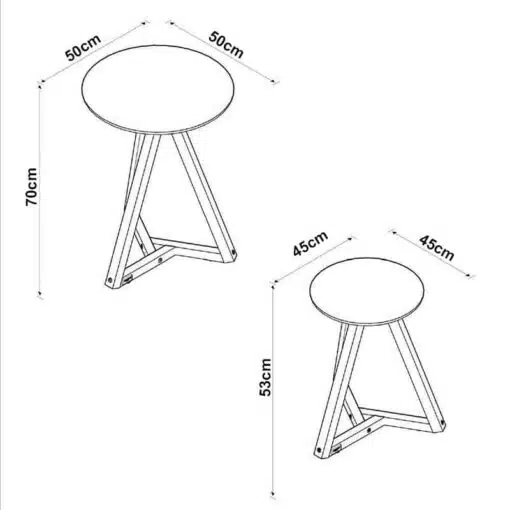 Conjunto Mesa Lateral Mezanino Classic Nature Tebarrot - Imagem 3