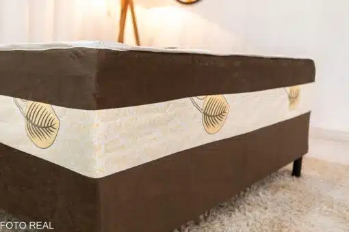 Cama Box Casal Ortopédica Marrom 138x188x60 - Nosso Sonho - Imagem 3