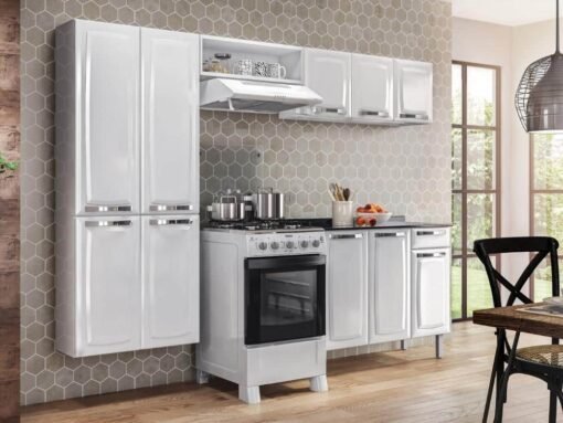 Cozinha Completa Rose 4 peças Aço - Branco