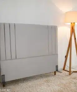 Cabeceira Casal Portinari Veludo Prata Larg. 1.40m