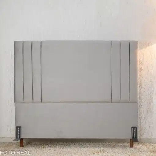 Cabeceira Casal Portinari Veludo Prata Larg. 1.40m - Imagem 3