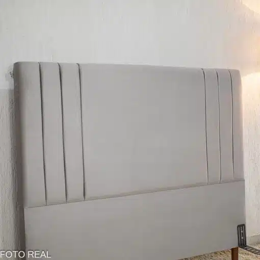 Cabeceira Casal Portinari Veludo Prata Larg. 1.40m - Imagem 4