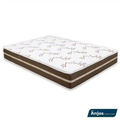 Colchão Queen Classic Marrom Molas Ensacadas 158x198x22 Anjos